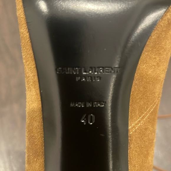 Saint Laurent Camel Color Booties - Picture 6 of 7